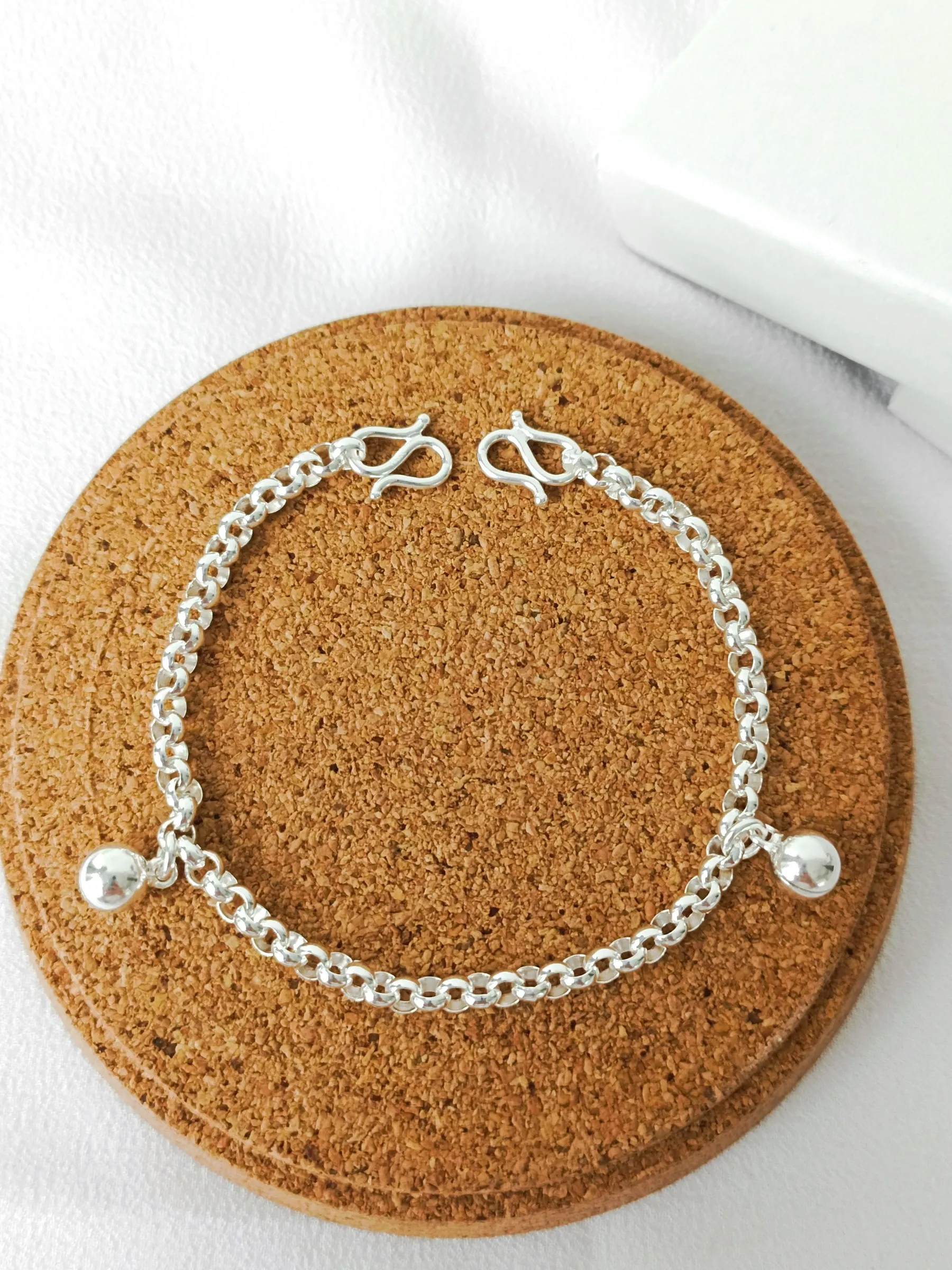 特粗款 999 足银 不会断4.0mm宝宝手脚链 Specially Made Thickness 4.0mm S999 Baby Anklet / Bracelet