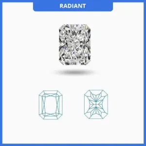 0.55CT J-K/VS2-SI1 Radiant Cut Diamond MDL#D9258-2