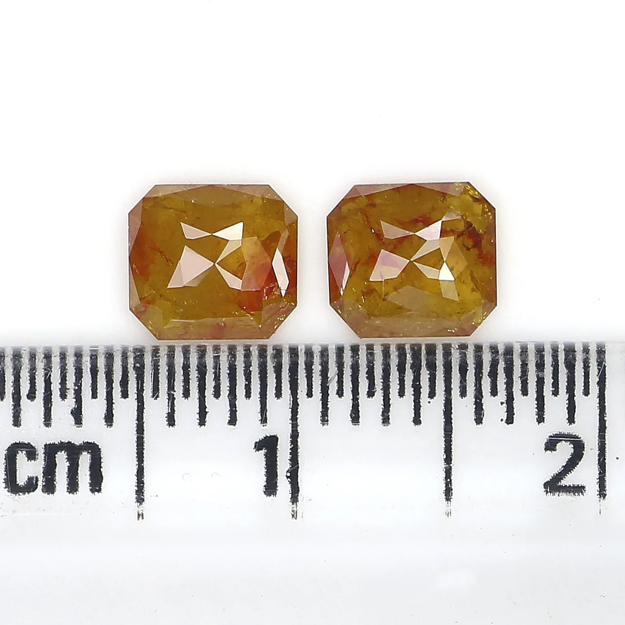 1.14 CT Natural Loose Radiant Pair Diamond Brown Color Diamond 5.50 MM Natural Loose Diamond Radiant Cut Diamond Radiant Pair KQ2725