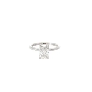 14 Karat White Gold Radiant Lab Grown Engagement Ring