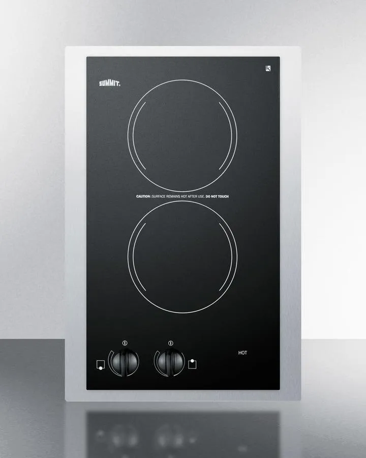 15" Wide 115v 2-burner Radiant Cooktop - (CR2110TK15)