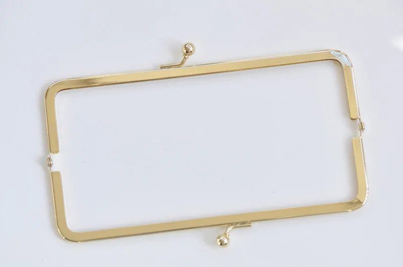 18 x 5.5cm Light Gold Purse Frame Handle Purse Frame Glue-in Style