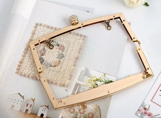 20.5cm (8") Purse Frame Clutch Bag Making Bronze Silver/Light Gold Pick Color