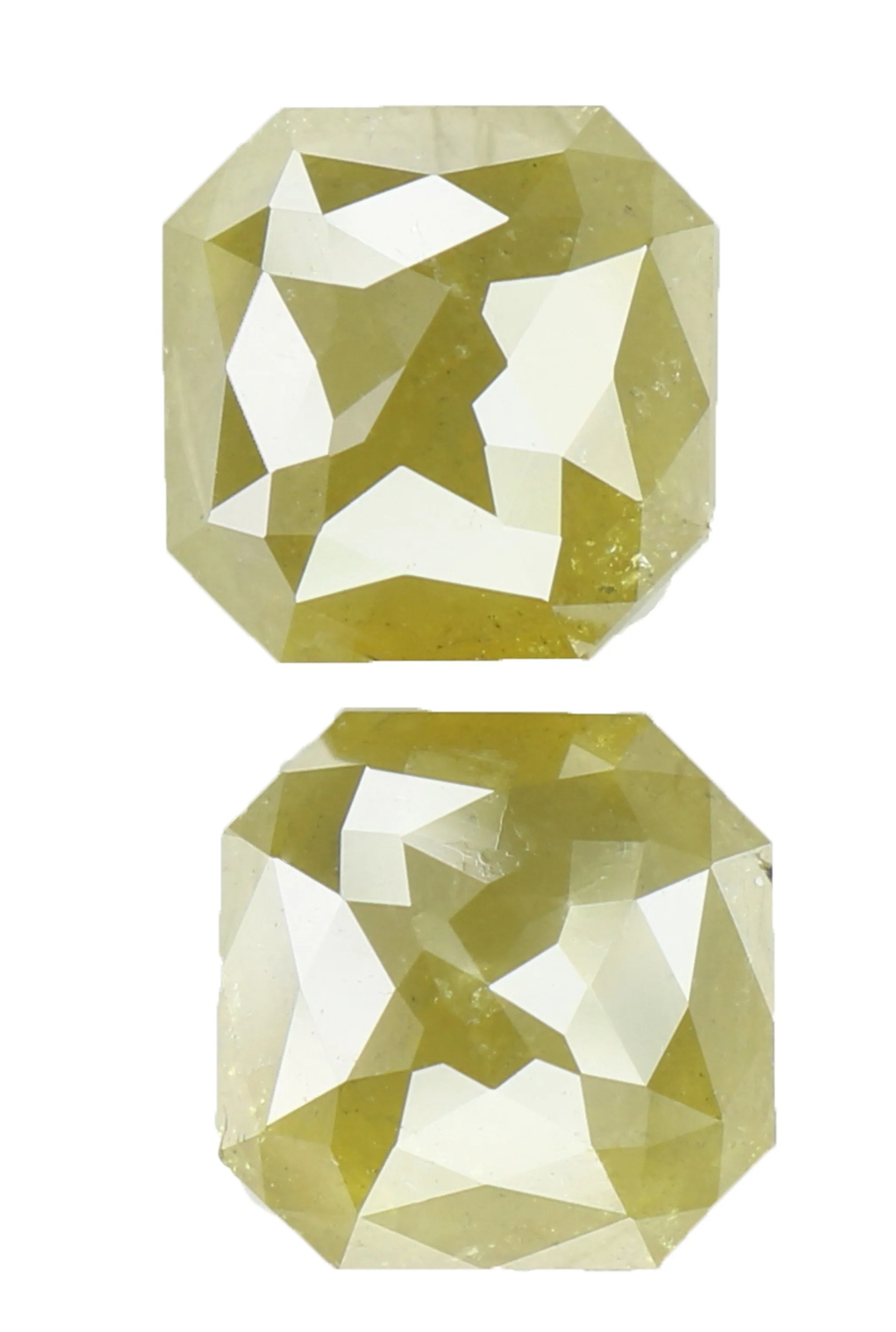 2.39 CT Natural Loose Radiant Shape Pair Diamond Green Color Radiant Cut Diamond 6.70 MM Natural Loose Diamond Radiant Cut Diamond QKB622