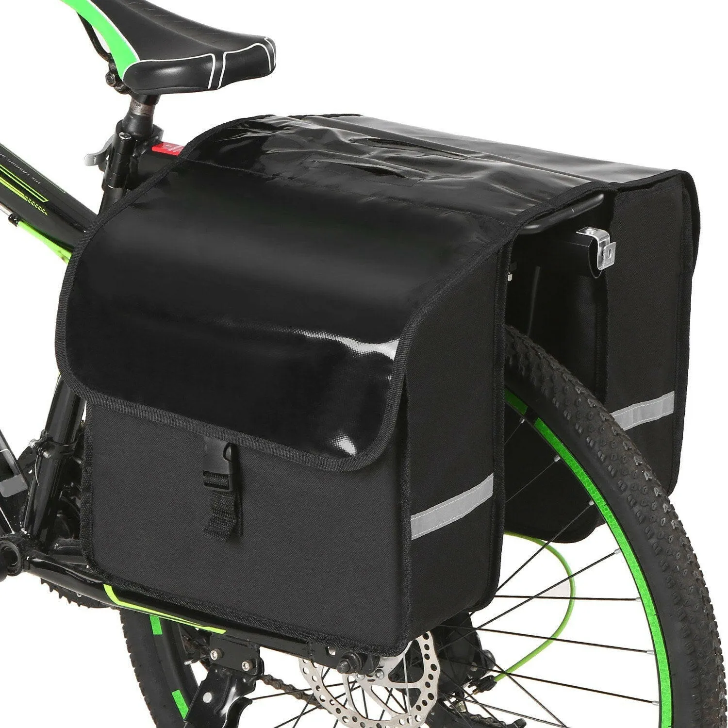 28L Water Resistant Bicycle Rear Seat Carrier Bag Rack Trunk Bags Bike Commuter Bag Pannier