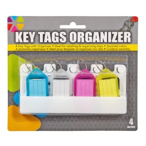 4 Key Tags Organizer with Stand Plastic 5.4x2.5in