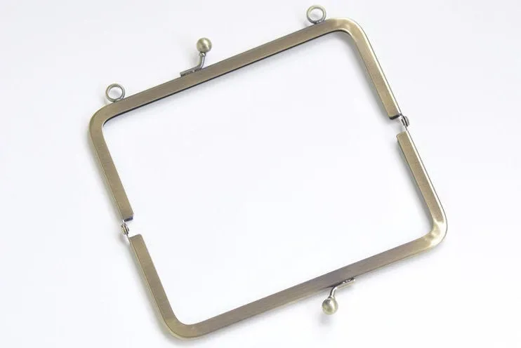 6" Bronze Metal Purse Frame Handle Purse Frame Glue-In Style 15x7cm