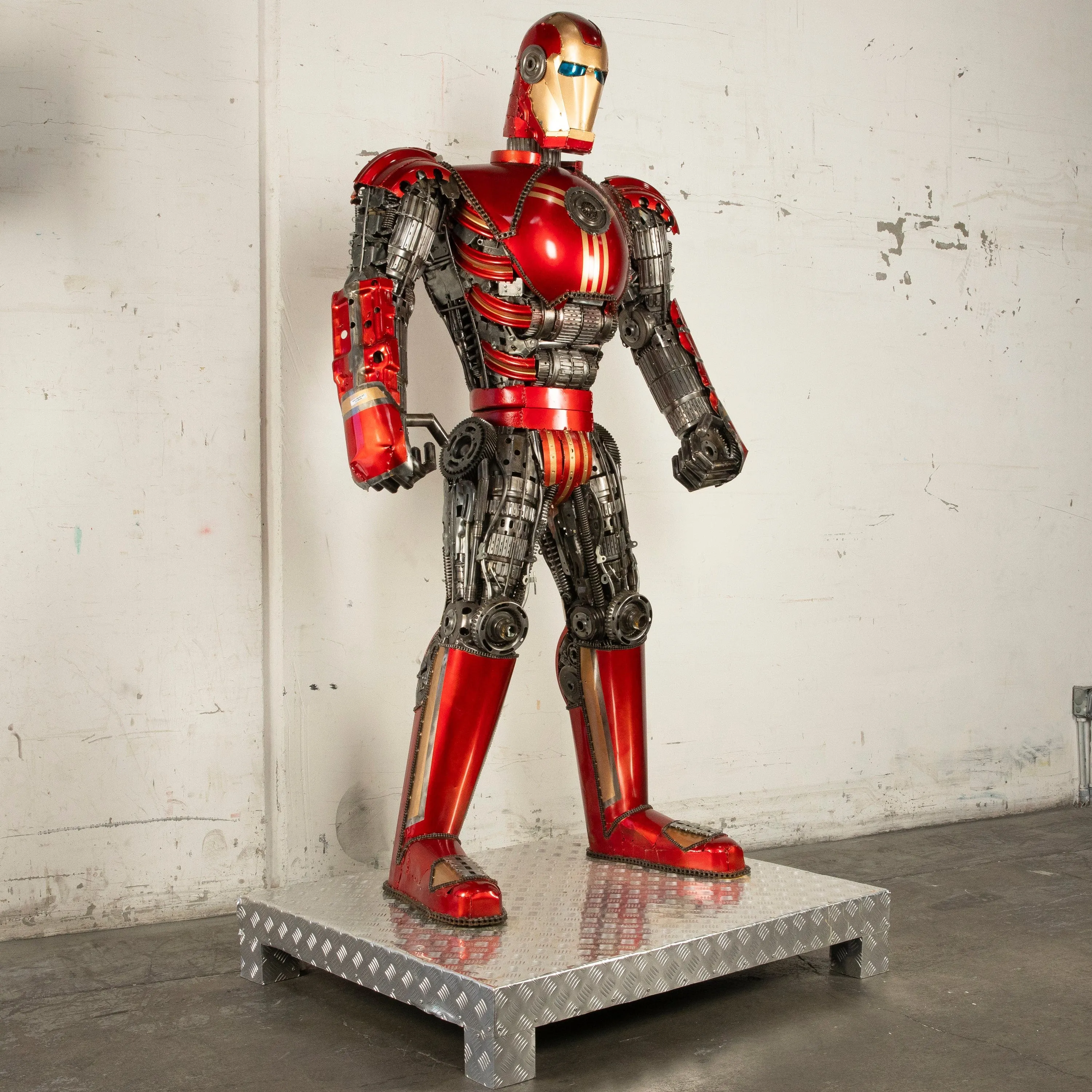 79" Iron Man Inspired Recycled Metal Art Sculpture