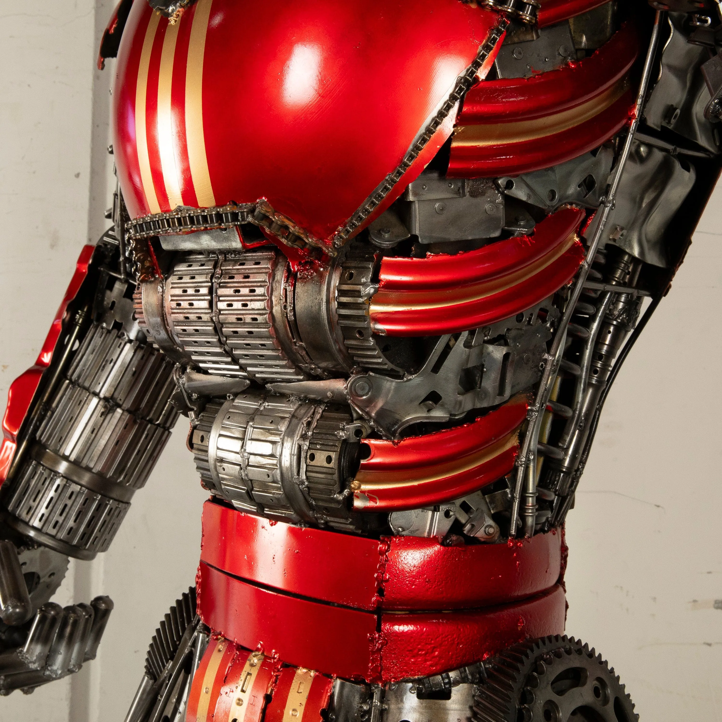 79" Iron Man Inspired Recycled Metal Art Sculpture