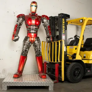 79" Iron Man Inspired Recycled Metal Art Sculpture