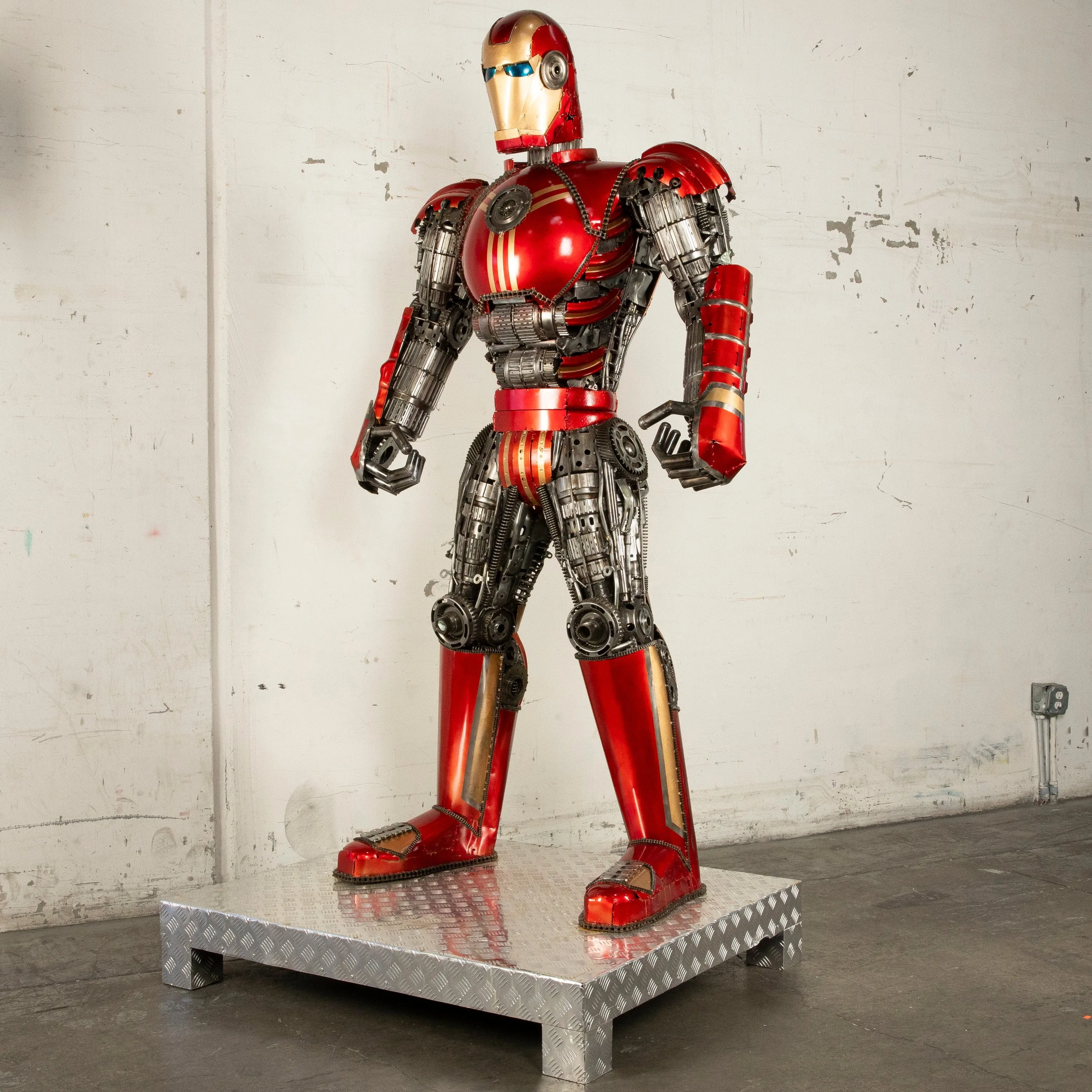 79" Iron Man Inspired Recycled Metal Art Sculpture