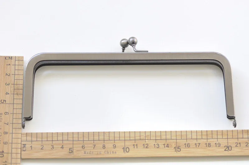 8" Purse Frame Gunmetal Black Bag Hanger 21cm x 8cm