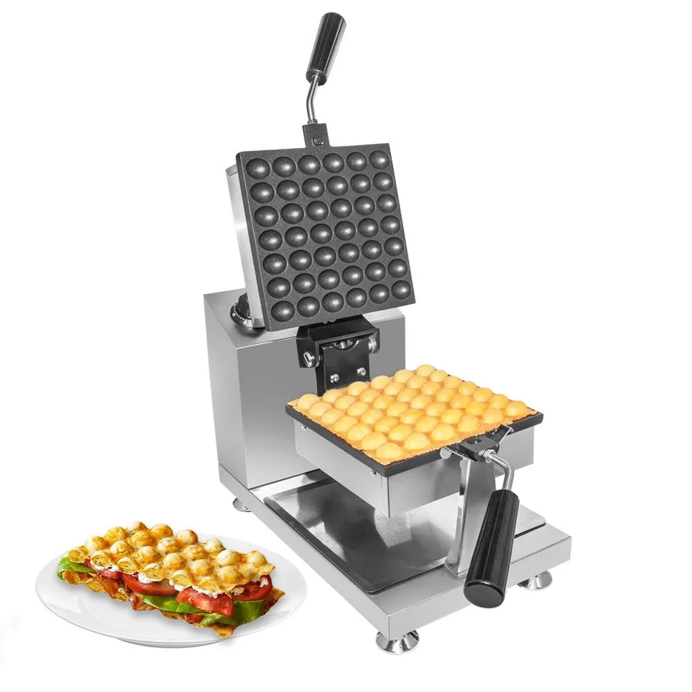 A-BW311 Bubble Waffle Maker Machine | Square-Shaped Bubble Waffle Iron | Improved Thermostat | Manual | Nonstick