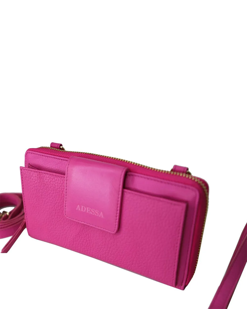 Addessa Chicago Fuchsia Leather Purse