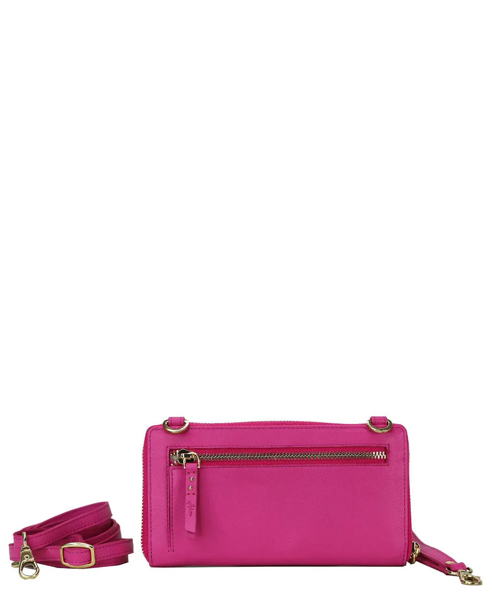 Addessa Chicago Fuchsia Leather Purse