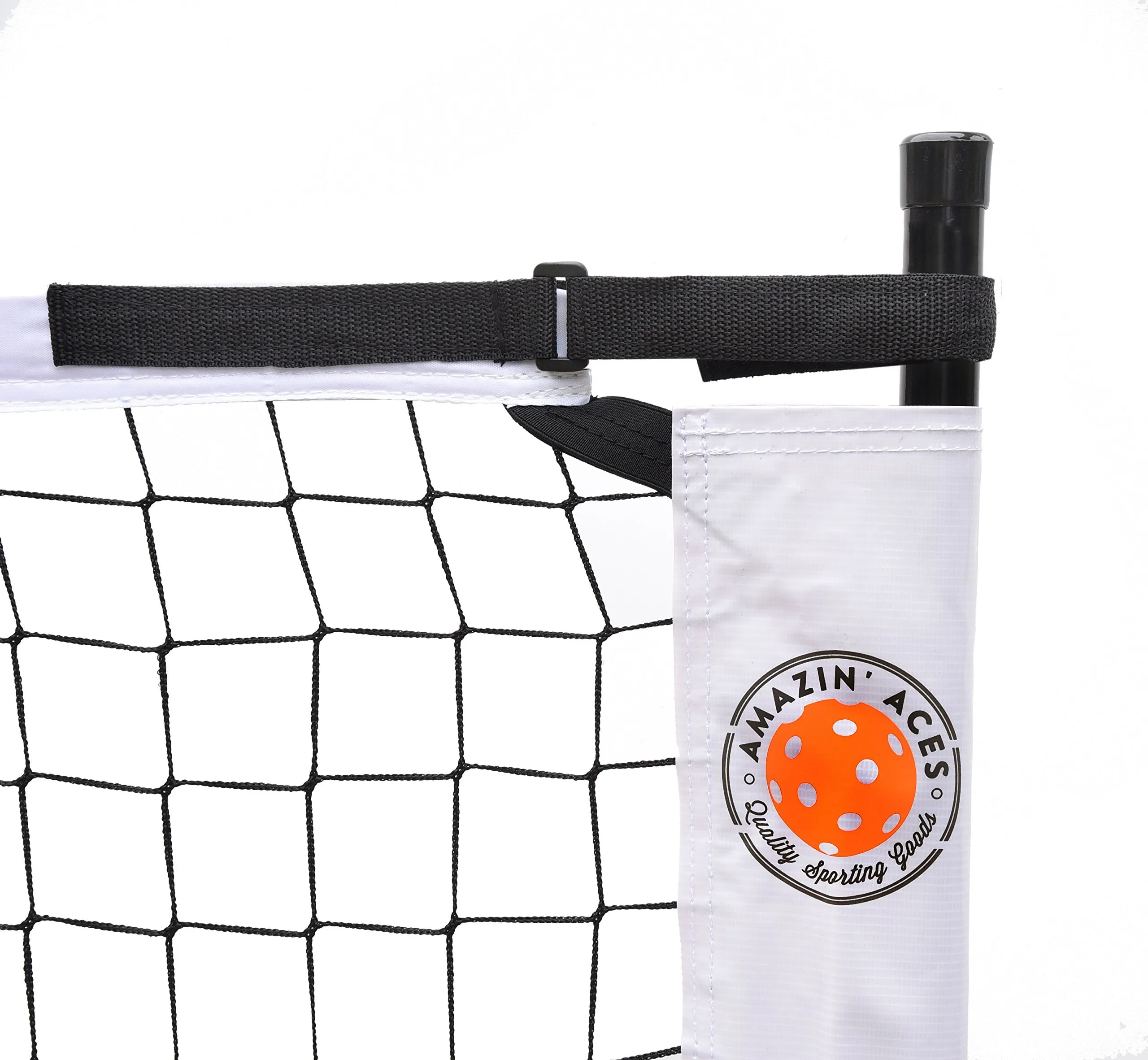 Amazin' Aces Portable Pickleball Net | Premium Net Set Includes Easy-Snap Metal Frame, Tension Strap Net, & Carry Bag for Easy Carry | Regulation Size Pickle Ball Net