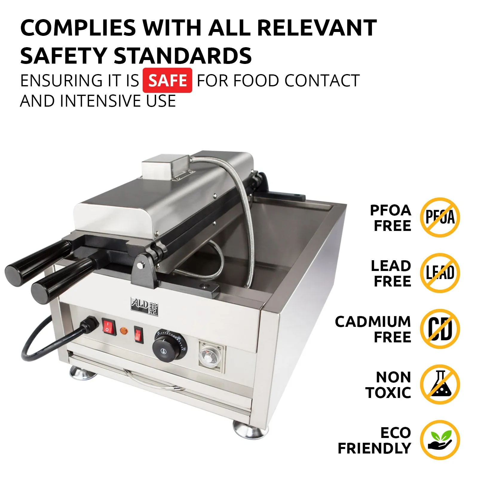 AP-209 Taiyaki Fish Waffle Maker | Fish Waffle Cone Maker | Commercial Taiyaki Machine | Stainless Steel | 5 Open-Mouth Fish Waffles