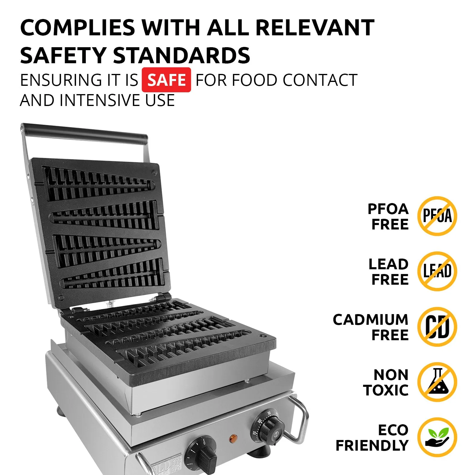 AP-502 Waffle Stick Maker | Professional Stainless Steel Waffle Stick Machine | 4 Big Waffles