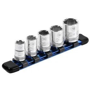 ARES 60065 - 3/8-Inch Drive Blue 6-Inch Socket Organizer