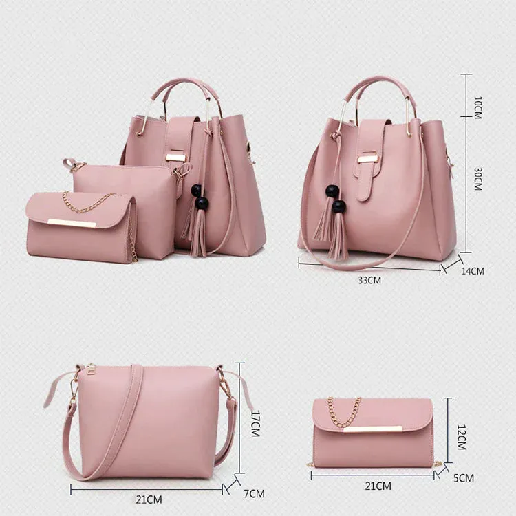 ASTER   3 PIECE PINK HAND BAG