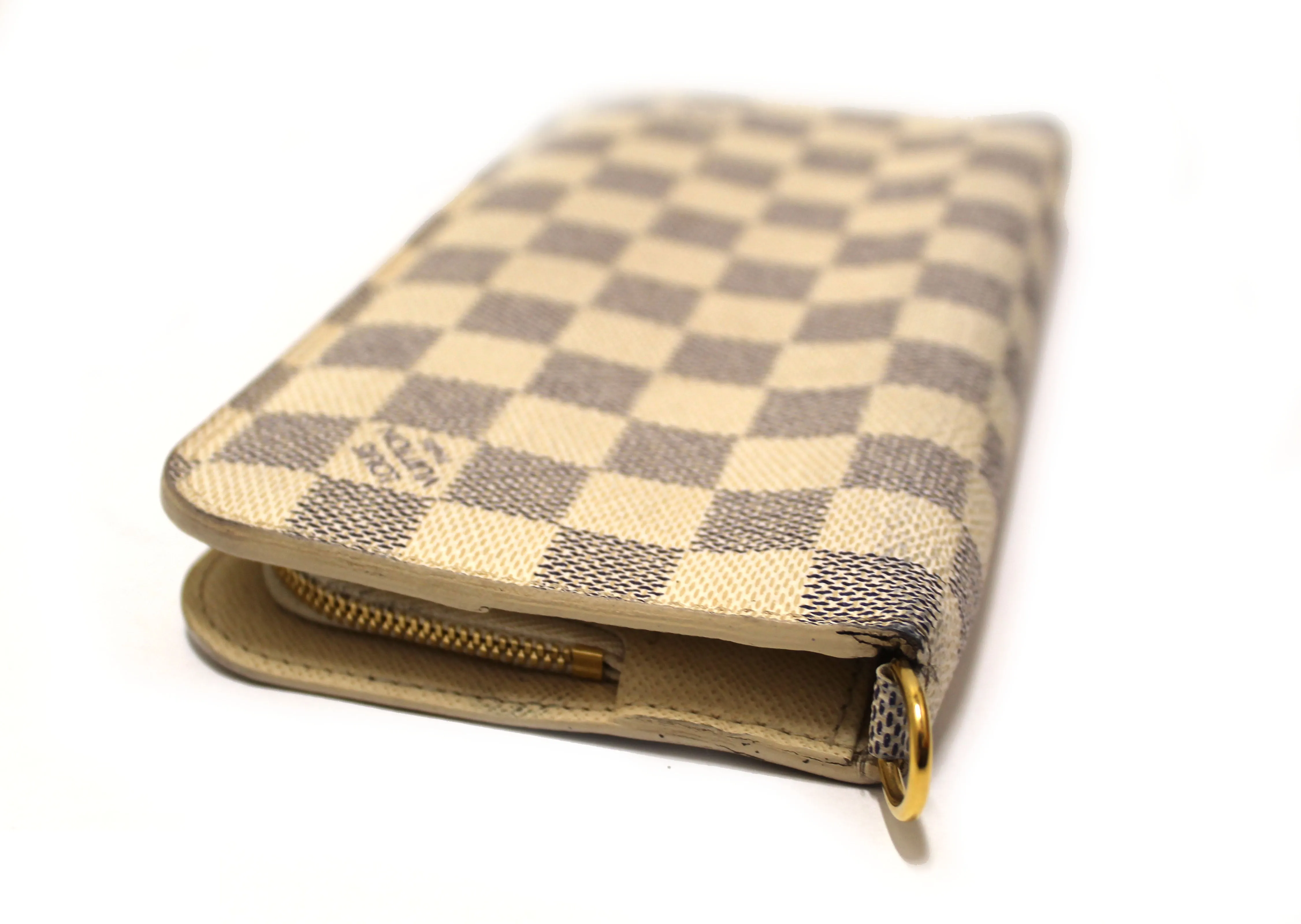 Authentic Louis Vuitton Damier Azur Canvas Insolite Long Wallet