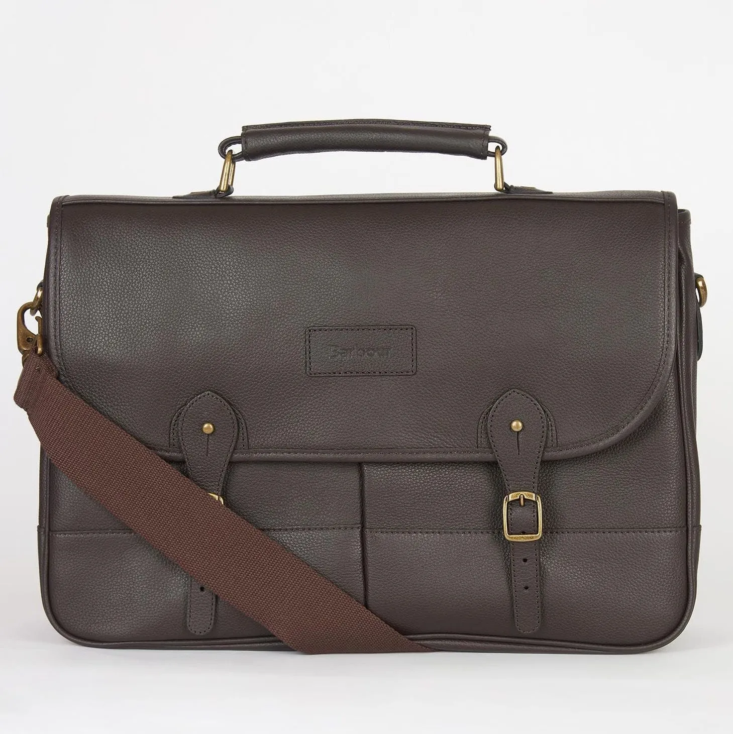 Barbour Briefcase - Dark Brown Leather - UBA0011BR91