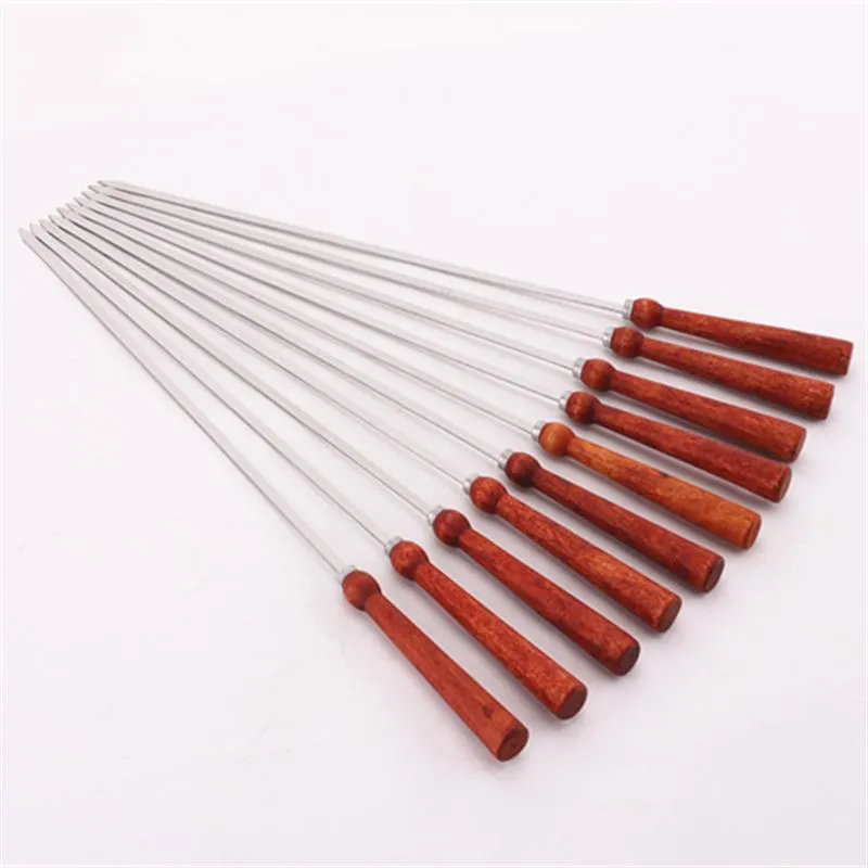 BBQ Skewers Flat Kebob Barbecue Skewer Long Meat Grill Needle Sticks