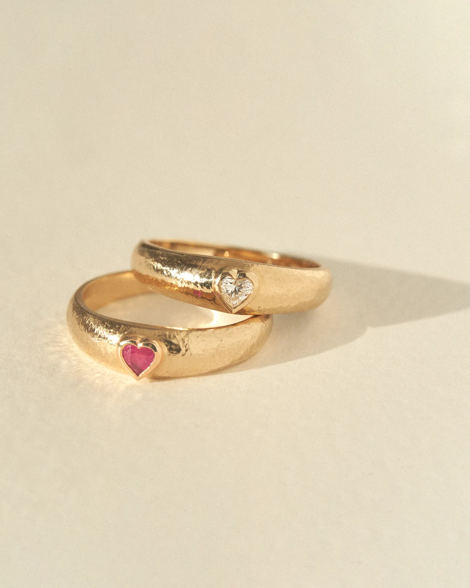 Bezel Heart Ring