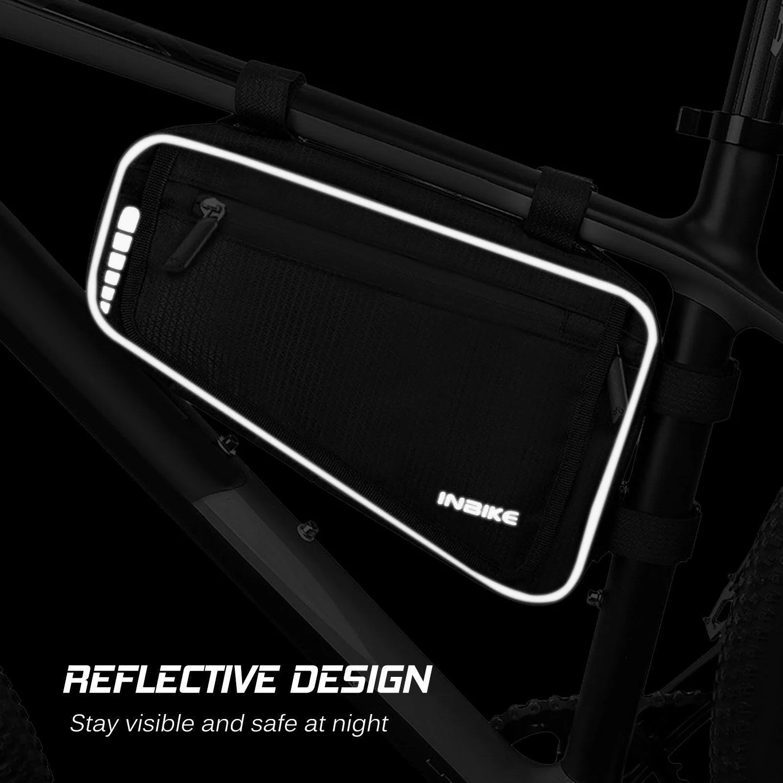 Bike Frame Bag Bicycle Triangle Bag Bike Under Tube Bag Large Capacity MTB Road Bike Pouch Storage Bag Cycling Accessories