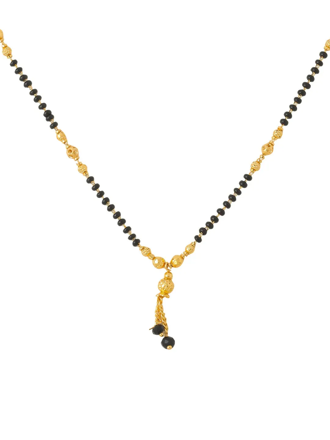 Black Gold Plated Beaded Mangalsutra