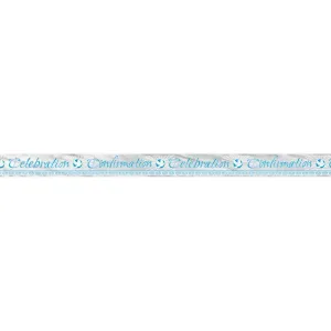 Blue Radiant Cross - Confirmation Foil Banner 12 Ft