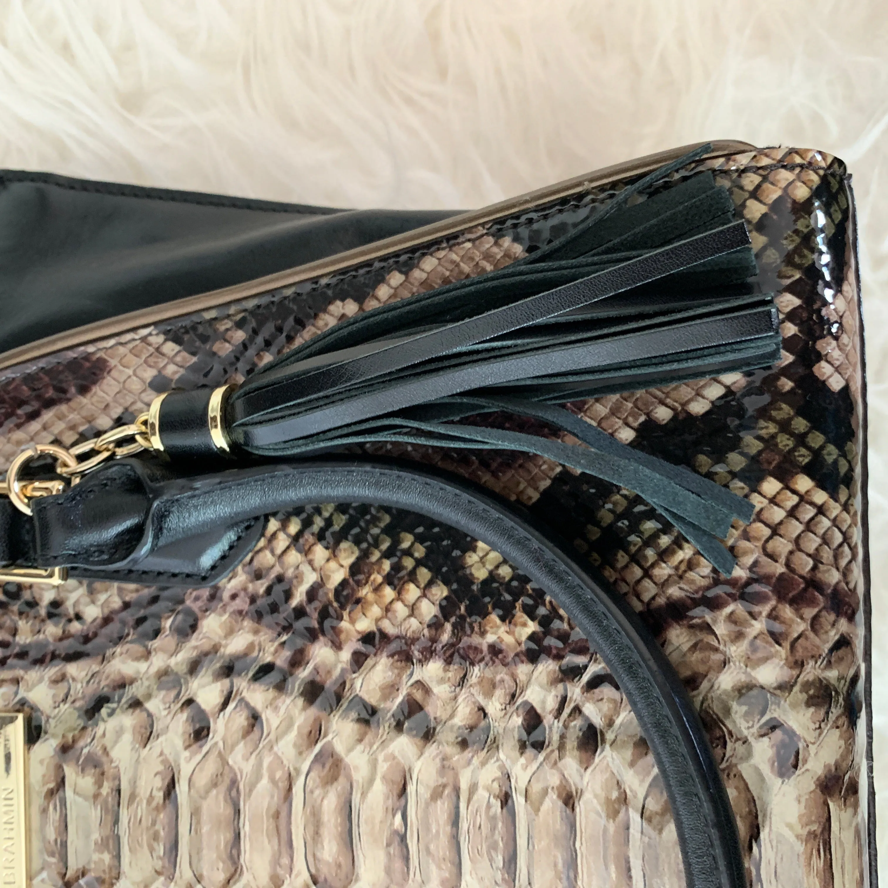 Brahmin Snakeskin Priscilla Mini Crossbody