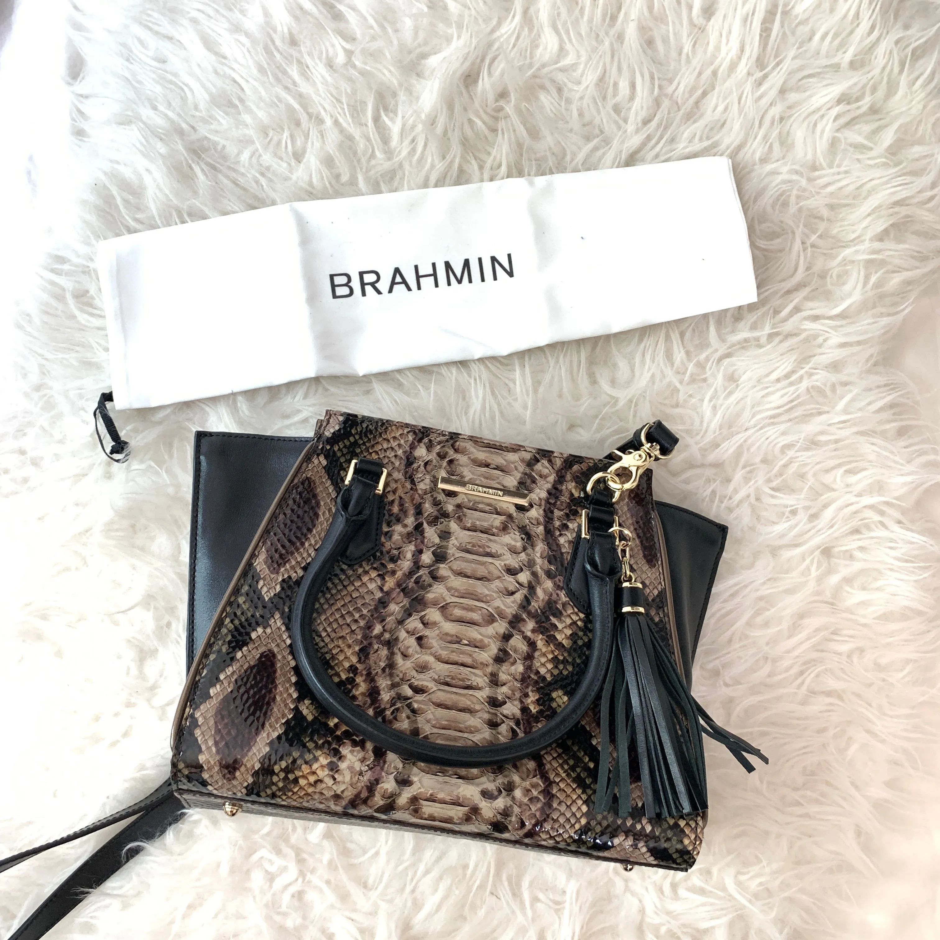 Brahmin Snakeskin Priscilla Mini Crossbody