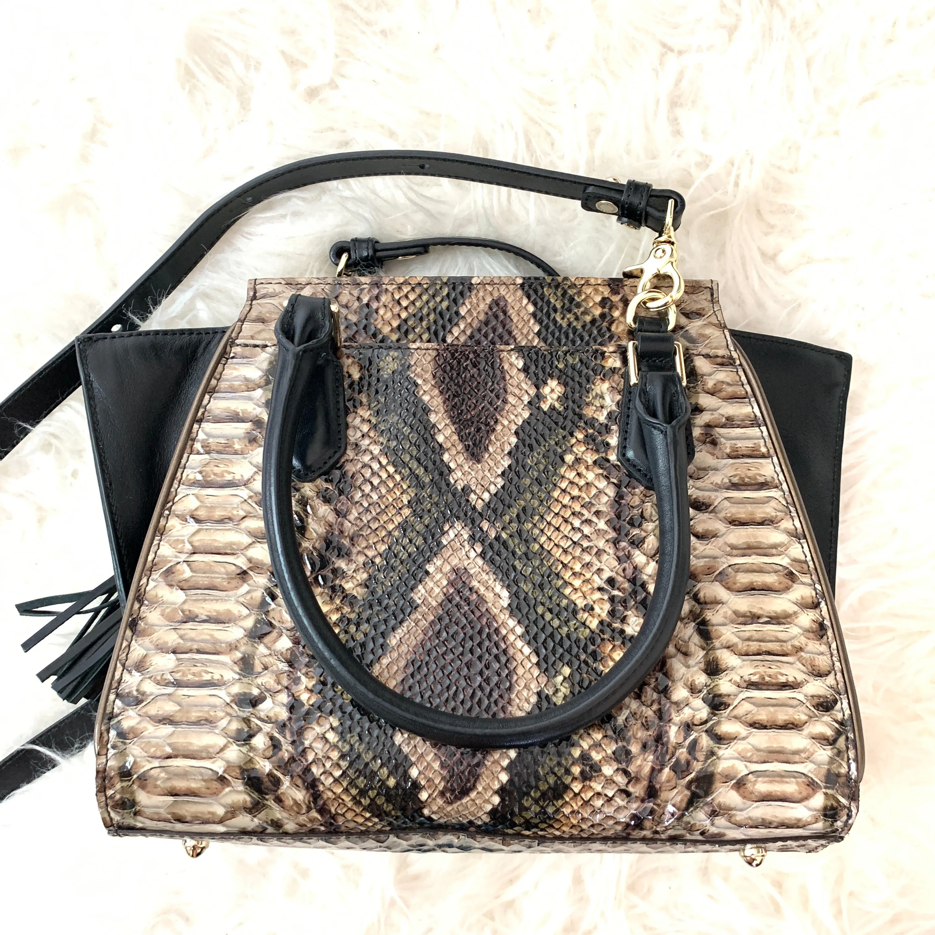 Brahmin Snakeskin Priscilla Mini Crossbody