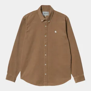 Carhartt WIP LS Madison Fine Cord Shirt - Nomad / White