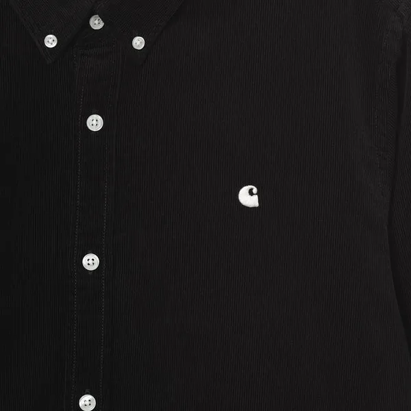 Carhartt WIP Madison Fine Cord Shirt - Black