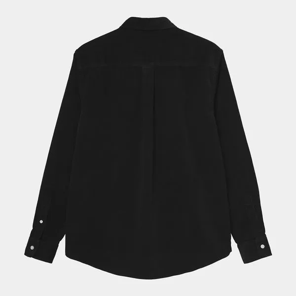 Carhartt WIP Madison Fine Cord Shirt - Black