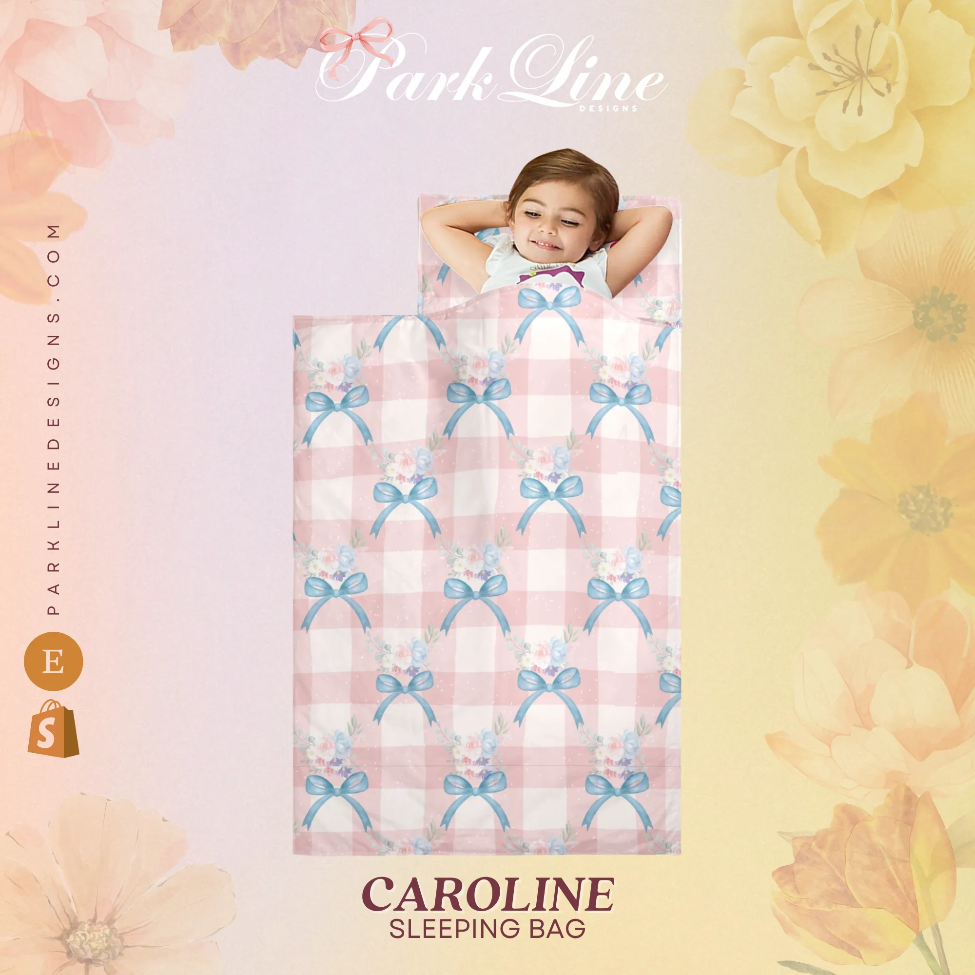 Caroline Kids' Long Sleeping Bag | A Catchy Blend of Comfort & Style | Lightweight and Durable Sleeping Bag for Kids