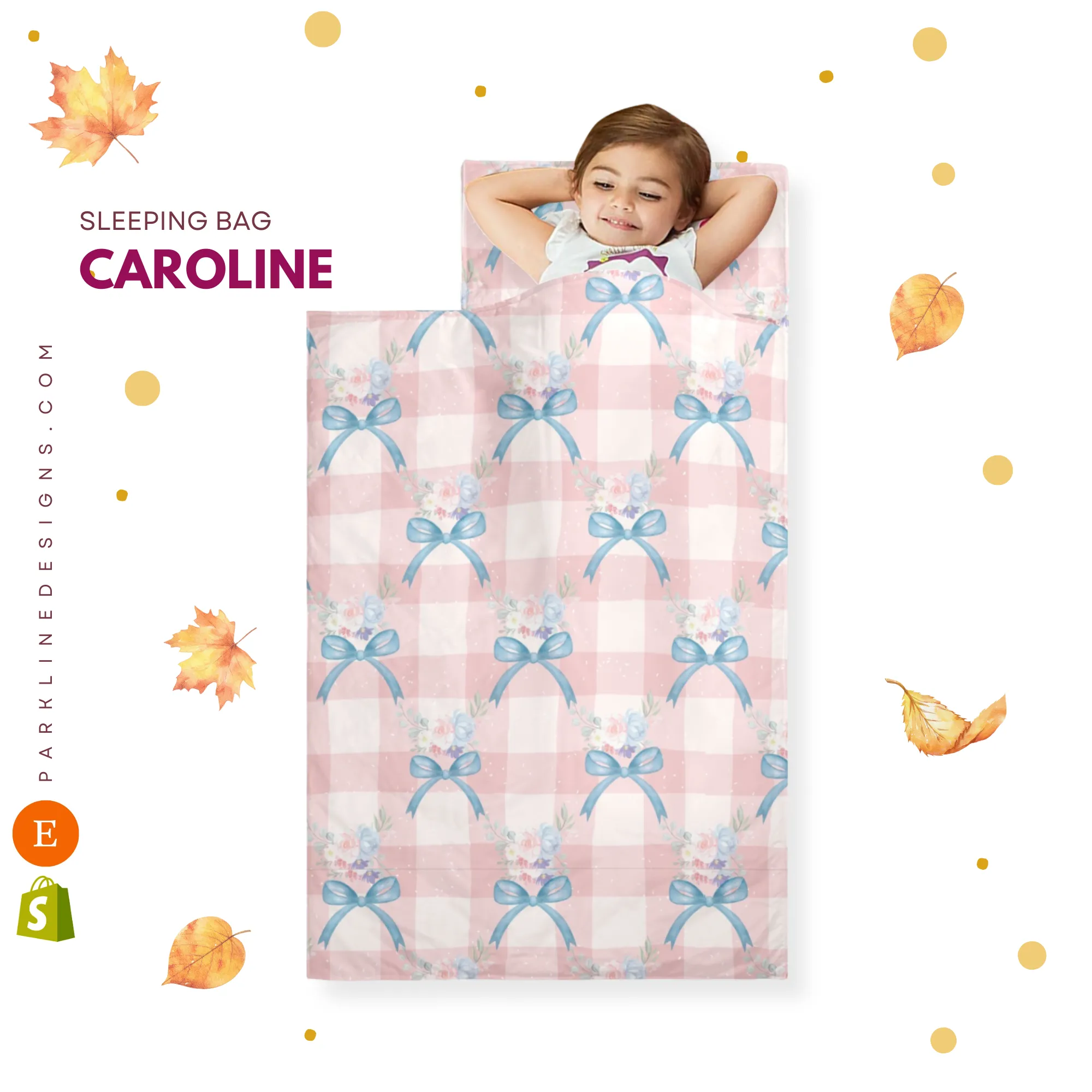 Caroline Kids' Long Sleeping Bag | A Catchy Blend of Comfort & Style | Lightweight and Durable Sleeping Bag for Kids