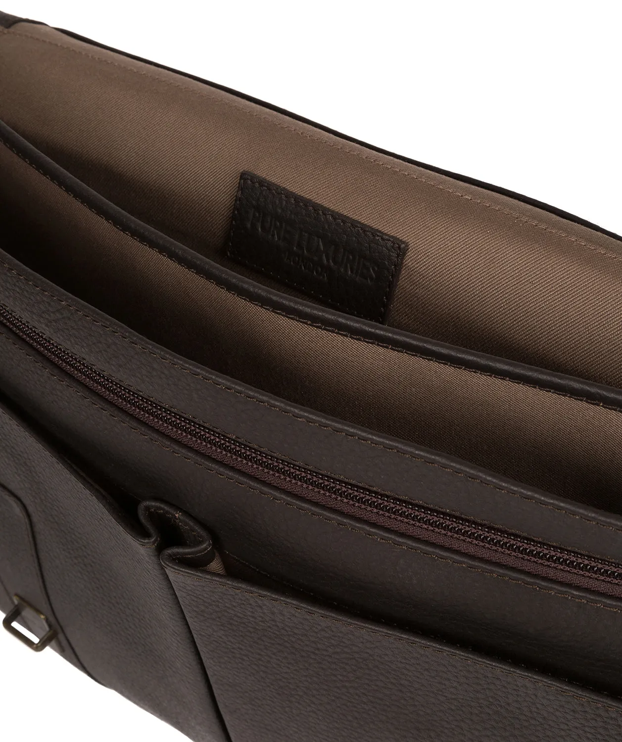 'Caxton' Brown Leather Briefcase