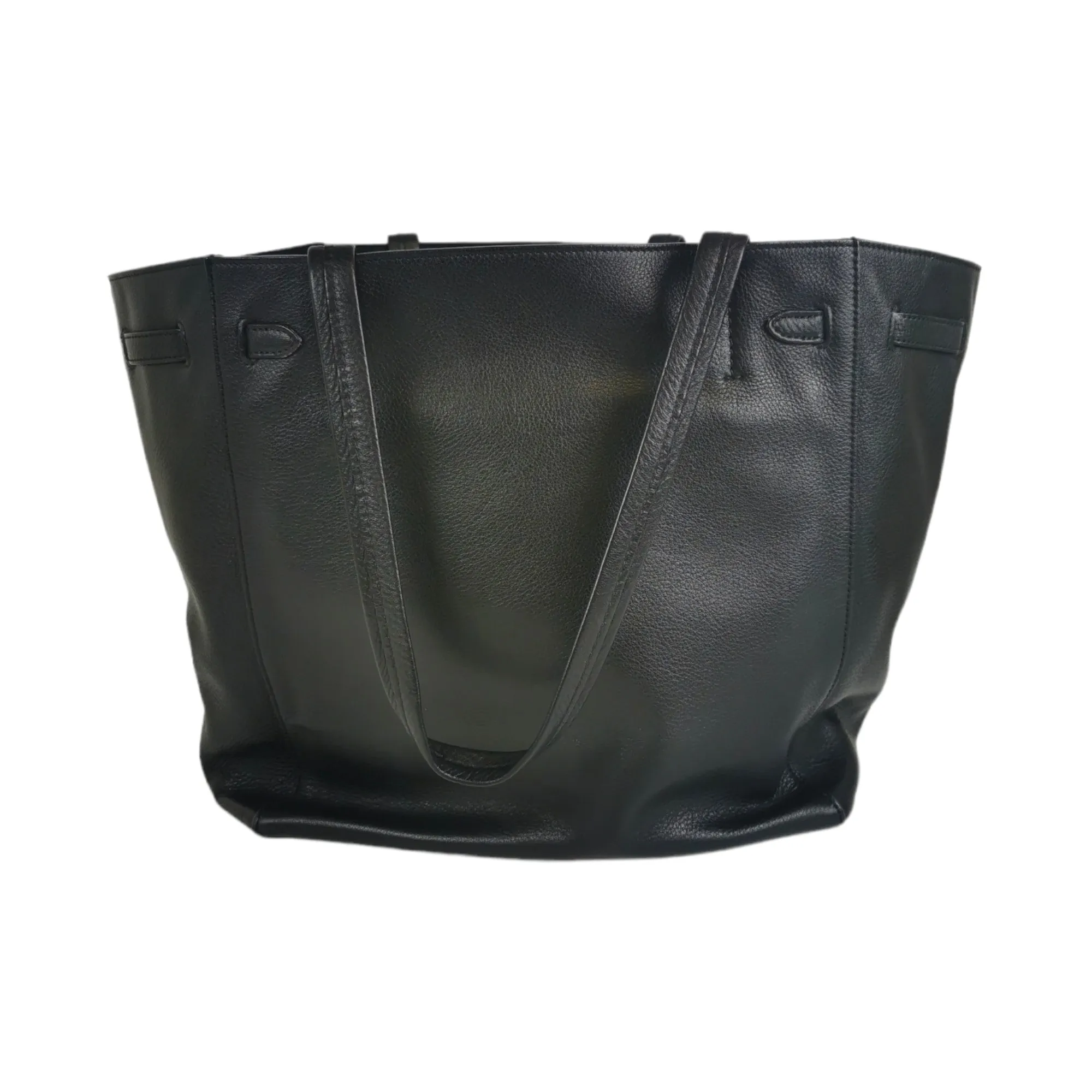 Celine Cabas Phantom Small Tote Bag Black Leather