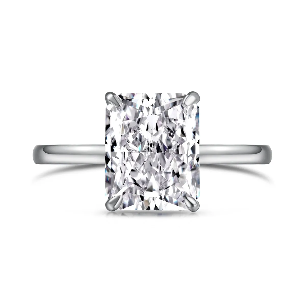 Classic 4 Carat Radiant Cut Engagement Ring