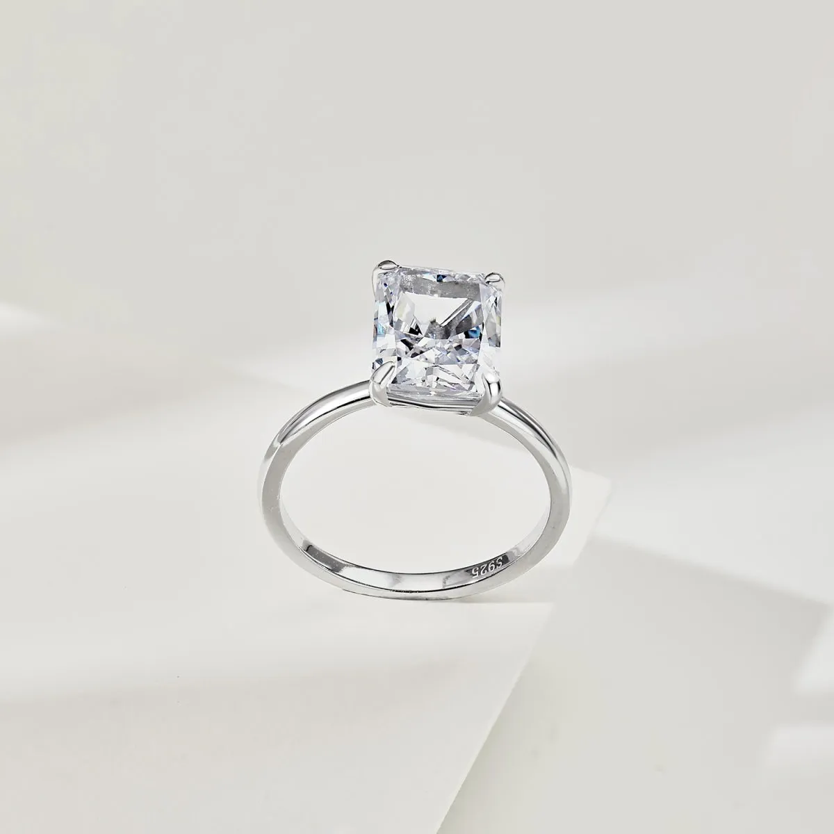 Classic 4 Carat Radiant Cut Engagement Ring