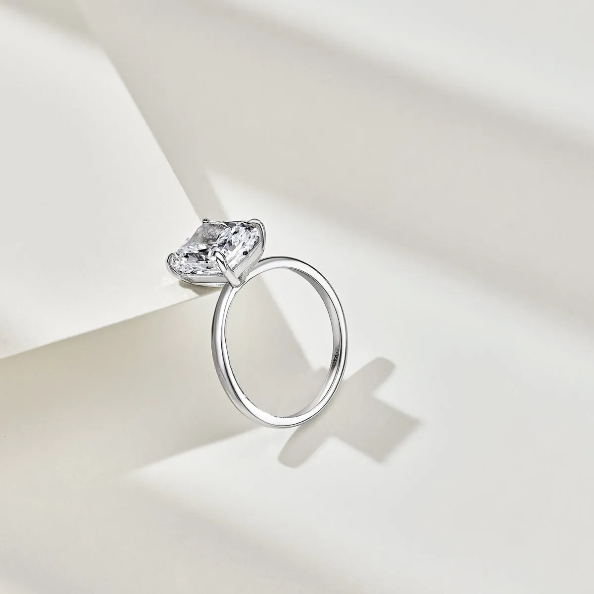 Classic 4 Carat Radiant Cut Engagement Ring