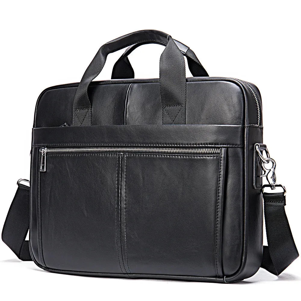 Classic Leather Business Briefcase for Men