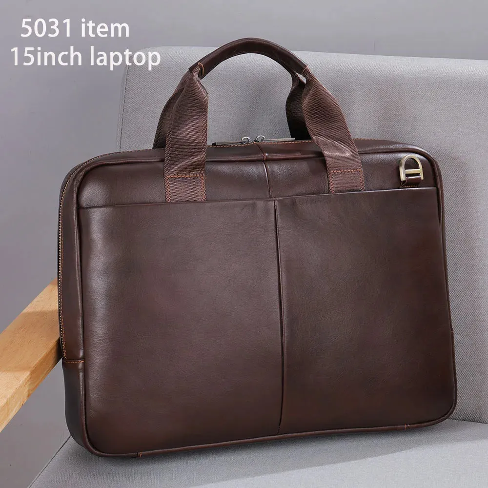 Classic Leather Business Briefcase for Men