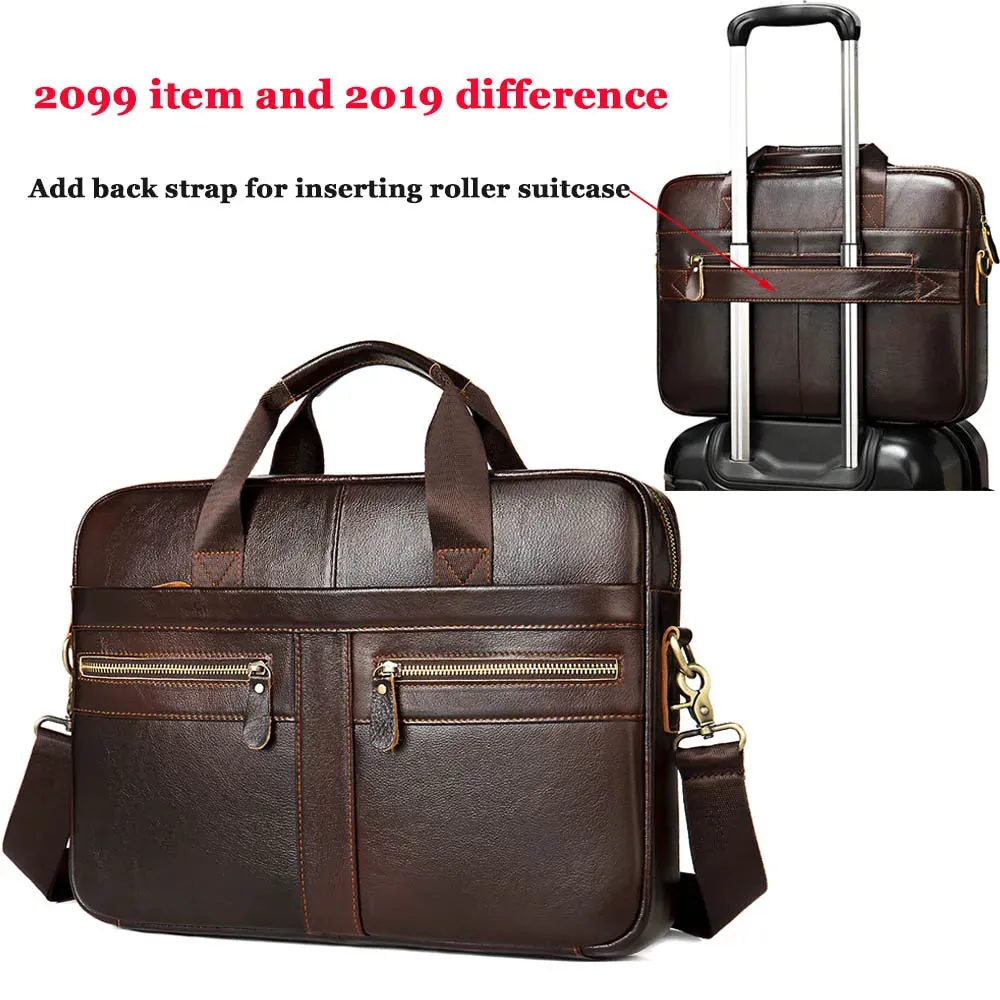 Classic Leather Business Briefcase for Men