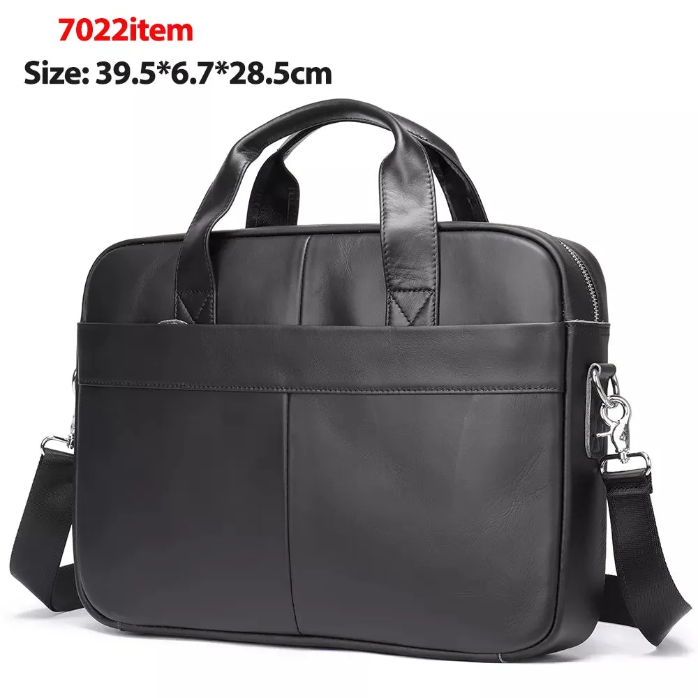 Classic Leather Business Briefcase for Men