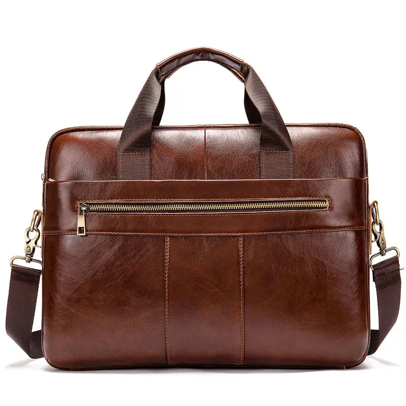 Classic Leather Business Briefcase for Men