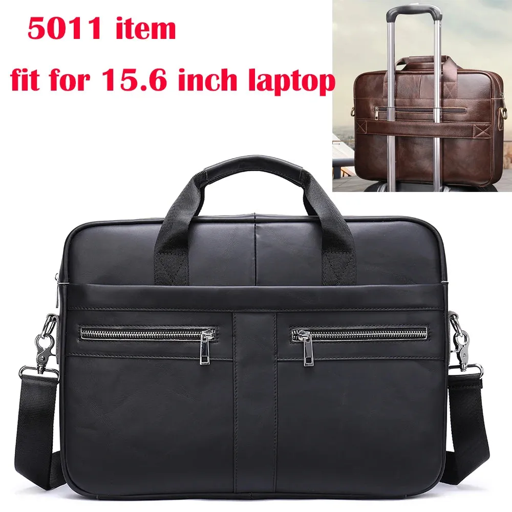 Classic Leather Business Briefcase for Men